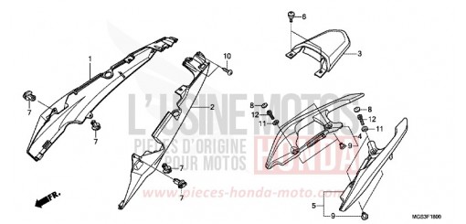 MOULURE DE SIEGE NC700XAC de 2012